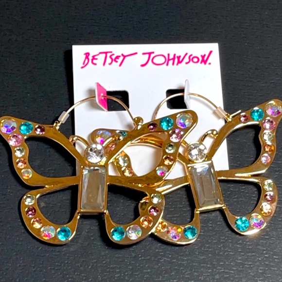 New BETSEY JOHNSON
Butterfly Hoop Earrings - Picture 10 of 12